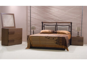 Κρεβατοκάμαρα Fabric - Wood & Metal Bed